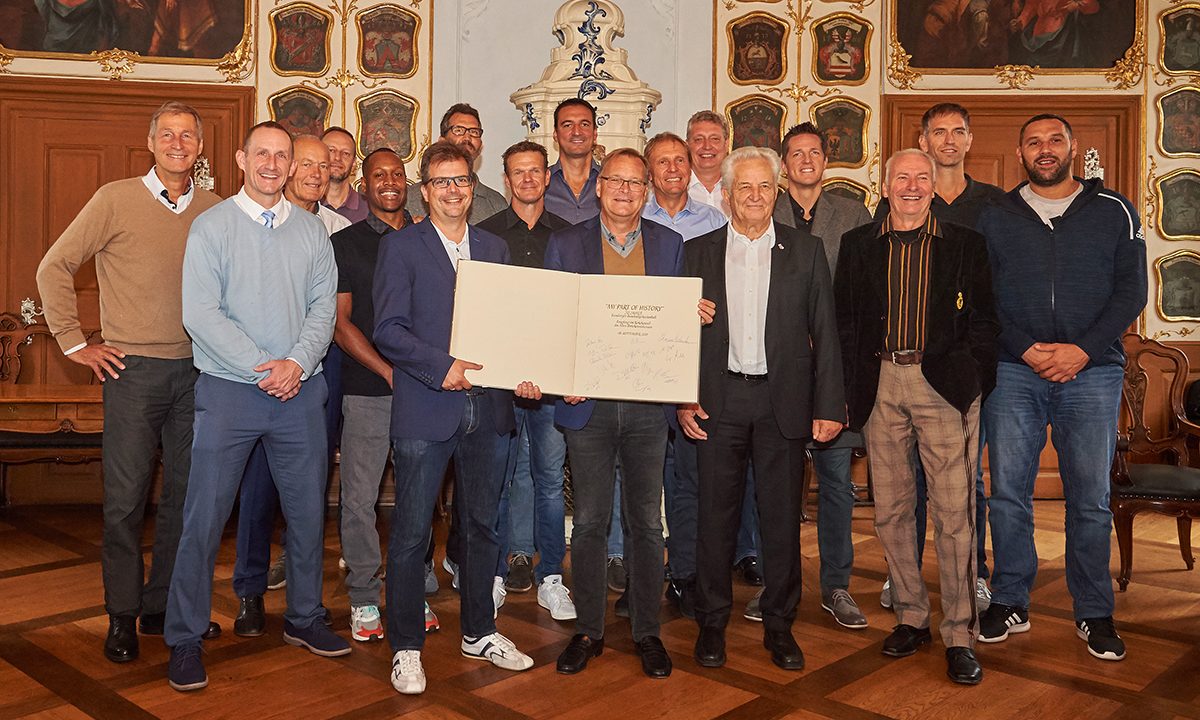 Legenden des Bamberger Basketballs vereint Empfang im Alten Rathaus